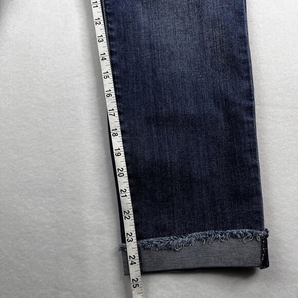 KUT From The Kloth High Rise Ankle Straight Leg Jeans Petite Women Sz 10P Cuffed - Picture 12 of 12